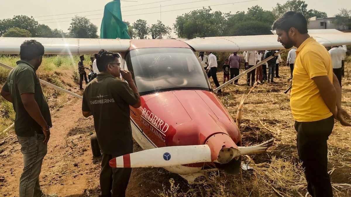 Trainer Aircraft Crash-Lands at Pune’s Baramati Airport, Two Pilots Safe
