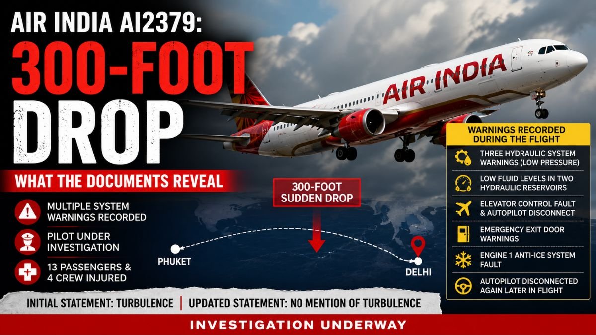 Air India Flight's 300-Foot Drop Was More Complicated Than Turbulence, Documents Show