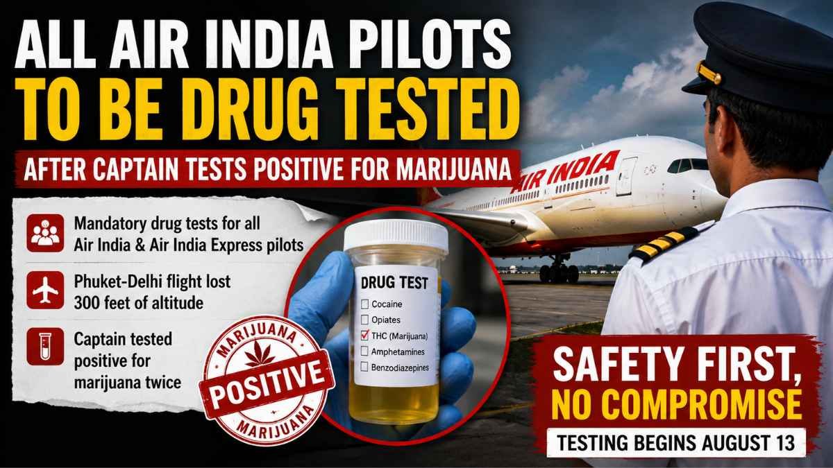 Air India Orders Drug Tests for All Pilots After Phuket-Delhi Captain Tests Positive